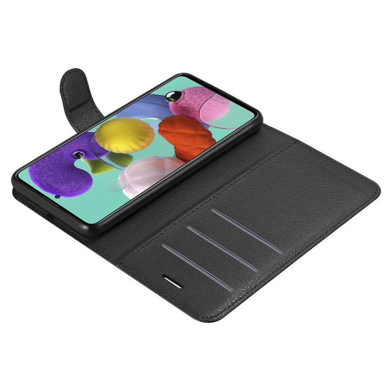 Cadorabo Hülle kompatibel mit Samsung Galaxy A51 5G Schutzhülle mit Magnetverschluss, Standfunktion und Kartenfach