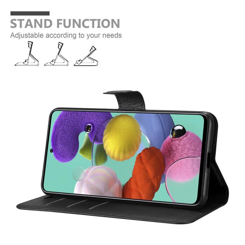 Cadorabo Hülle kompatibel mit Samsung Galaxy A51 5G Schutzhülle mit Magnetverschluss, Standfunktion und Kartenfach