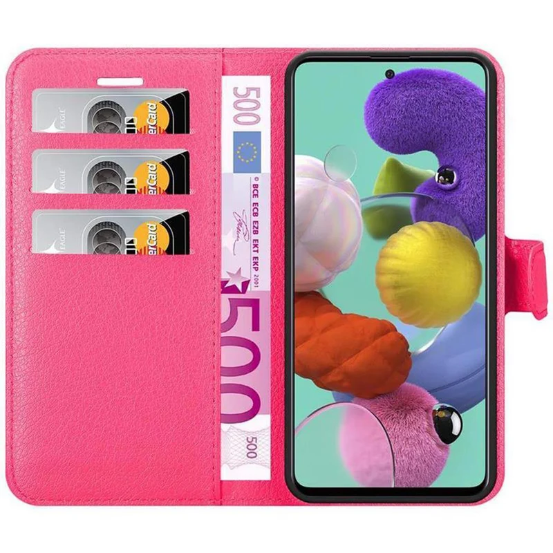 Cadorabo Hülle kompatibel mit Samsung Galaxy A51 5G Schutzhülle mit Magnetverschluss, Standfunktion und Kartenfach