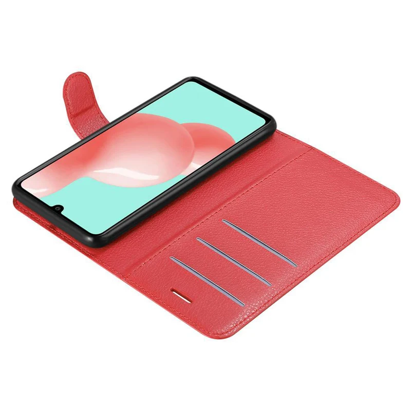 Cadorabo Hülle kompatibel mit Samsung Galaxy A41 Schutzhülle mit Magnetverschluss, Standfunktion und Kartenfach