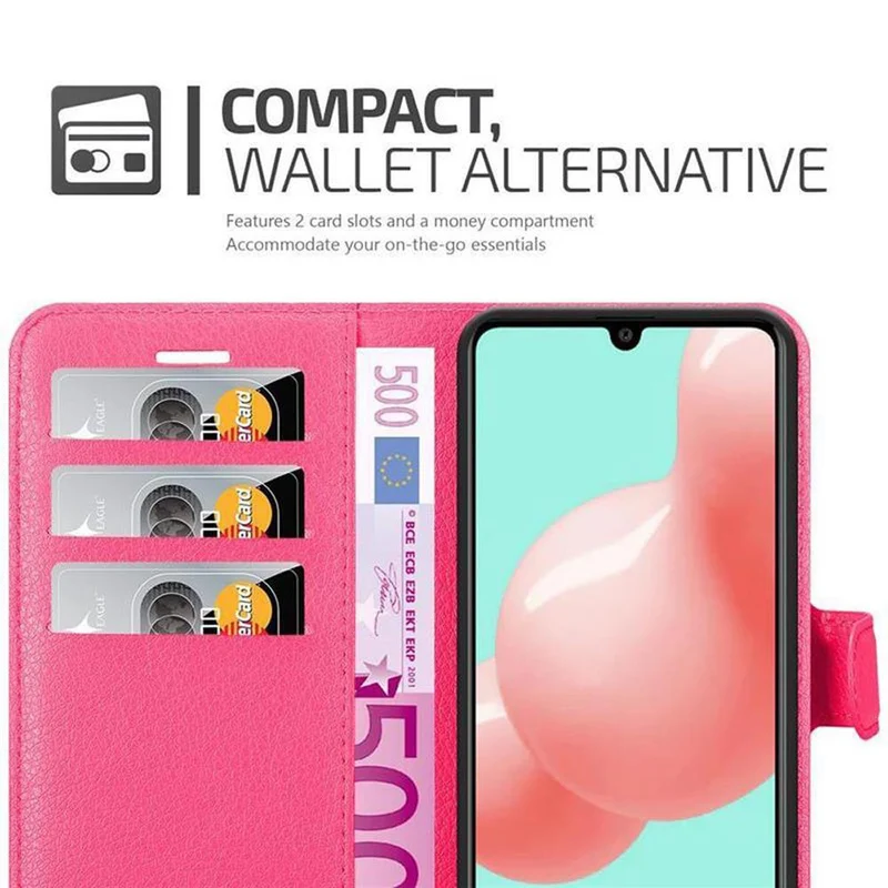 Cadorabo Hülle kompatibel mit Samsung Galaxy A41 Schutzhülle mit Magnetverschluss, Standfunktion und Kartenfach