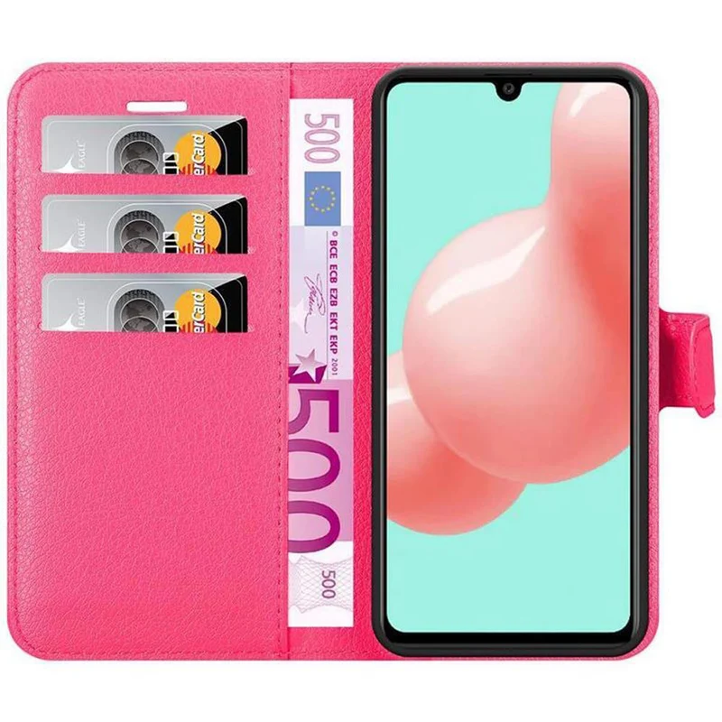 Cadorabo Hülle kompatibel mit Samsung Galaxy A41 Schutzhülle mit Magnetverschluss, Standfunktion und Kartenfach