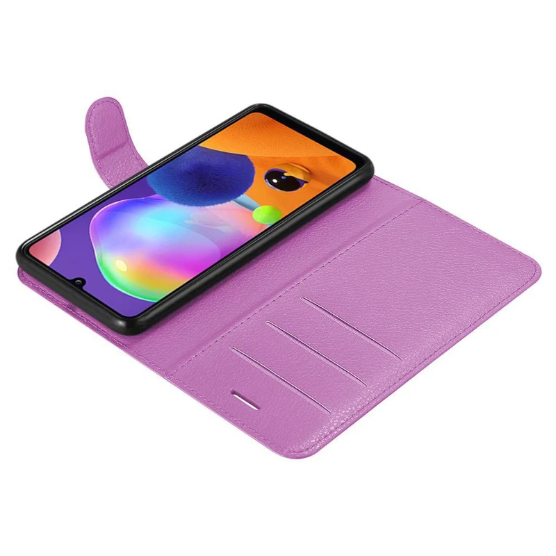 Cadorabo Hülle kompatibel mit Samsung Galaxy A31 Schutzhülle mit Magnetverschluss, Standfunktion und Kartenfach