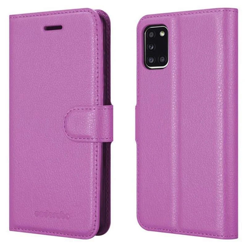 Cadorabo Hülle kompatibel mit Samsung Galaxy A31 Schutzhülle mit Magnetverschluss, Standfunktion und Kartenfach
