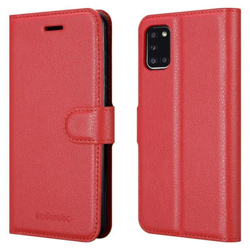 Cadorabo Hülle kompatibel mit Samsung Galaxy A31 Schutzhülle mit Magnetverschluss, Standfunktion und Kartenfach