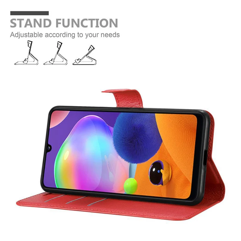 Cadorabo Hülle kompatibel mit Samsung Galaxy A31 Schutzhülle mit Magnetverschluss, Standfunktion und Kartenfach