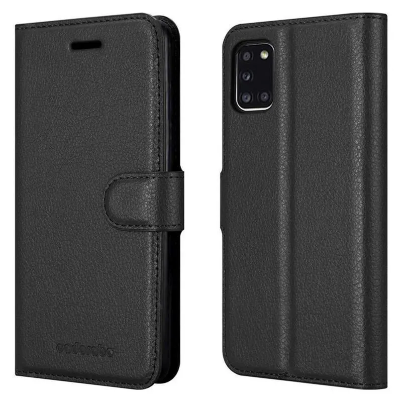 Cadorabo Hülle kompatibel mit Samsung Galaxy A31 Schutzhülle mit Magnetverschluss, Standfunktion und Kartenfach