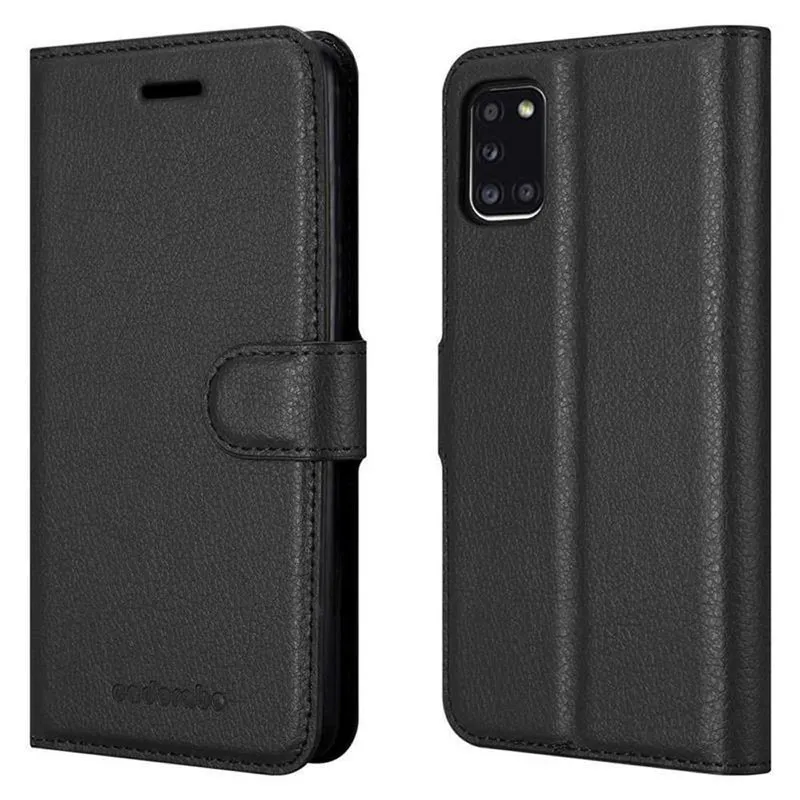 Cadorabo Hülle kompatibel mit Samsung Galaxy A31 Schutzhülle mit Magnetverschluss, Standfunktion und Kartenfach