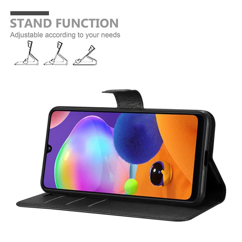 Cadorabo Hülle kompatibel mit Samsung Galaxy A31 Schutzhülle mit Magnetverschluss, Standfunktion und Kartenfach