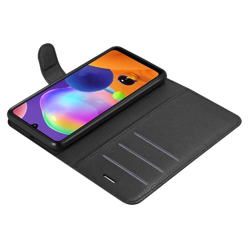 Cadorabo Hülle kompatibel mit Samsung Galaxy A31 Schutzhülle mit Magnetverschluss, Standfunktion und Kartenfach
