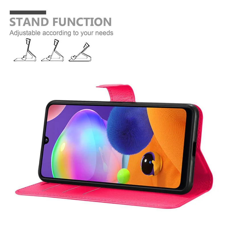Cadorabo Hülle kompatibel mit Samsung Galaxy A31 Schutzhülle mit Magnetverschluss, Standfunktion und Kartenfach