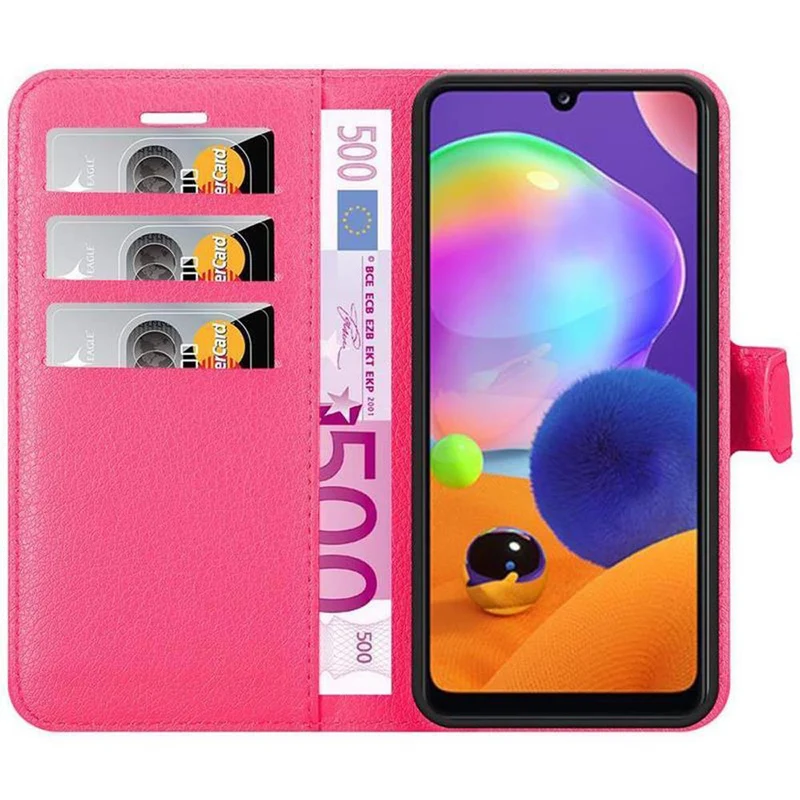 Cadorabo Hülle kompatibel mit Samsung Galaxy A31 Schutzhülle mit Magnetverschluss, Standfunktion und Kartenfach