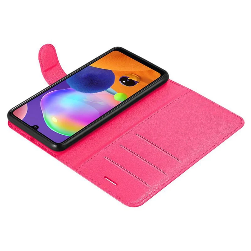 Cadorabo Hülle kompatibel mit Samsung Galaxy A31 Schutzhülle mit Magnetverschluss, Standfunktion und Kartenfach