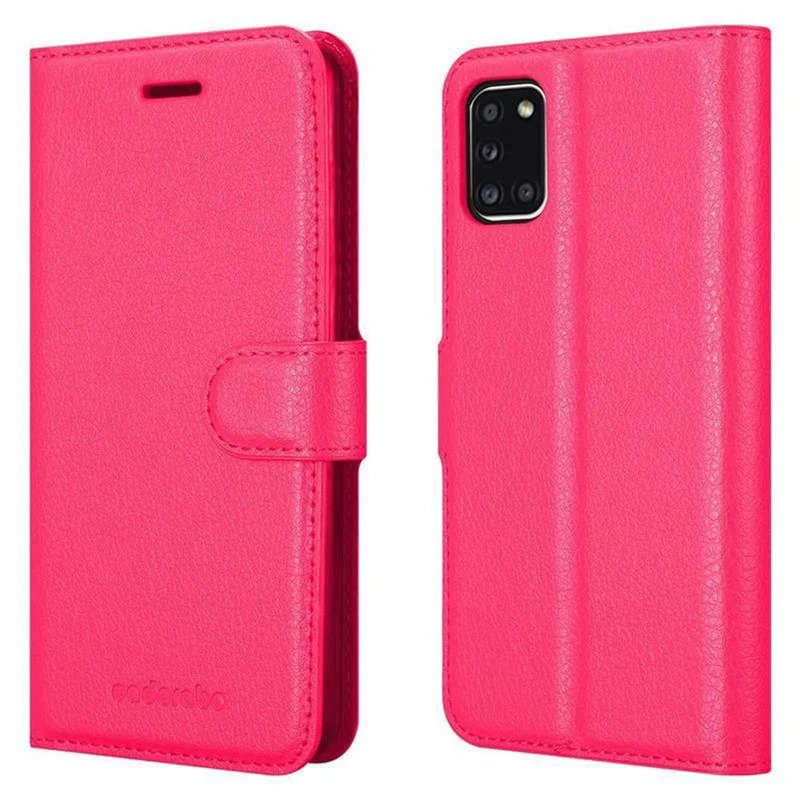 Cadorabo Hülle kompatibel mit Samsung Galaxy A31 Schutzhülle mit Magnetverschluss, Standfunktion und Kartenfach