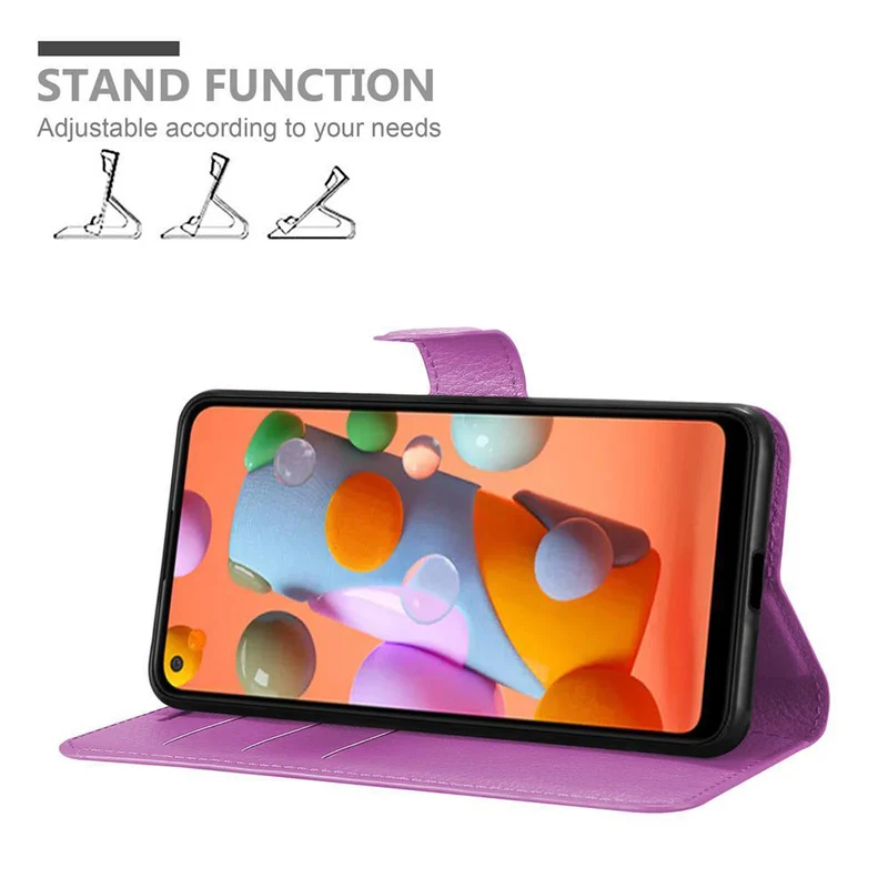 Cadorabo Hülle kompatibel mit Samsung Galaxy A11 / M11 Schutzhülle mit Magnetverschluss, Standfunktion und Kartenfach