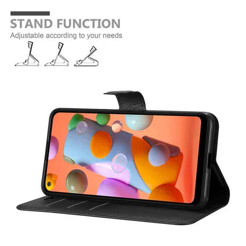 Cadorabo Hülle kompatibel mit Samsung Galaxy A11 / M11 Schutzhülle mit Magnetverschluss, Standfunktion und Kartenfach