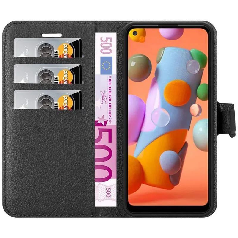 Cadorabo Hülle kompatibel mit Samsung Galaxy A11 / M11 Schutzhülle mit Magnetverschluss, Standfunktion und Kartenfach