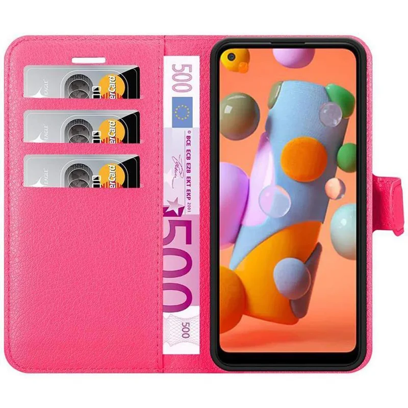 Cadorabo Hülle kompatibel mit Samsung Galaxy A11 / M11 Schutzhülle mit Magnetverschluss, Standfunktion und Kartenfach