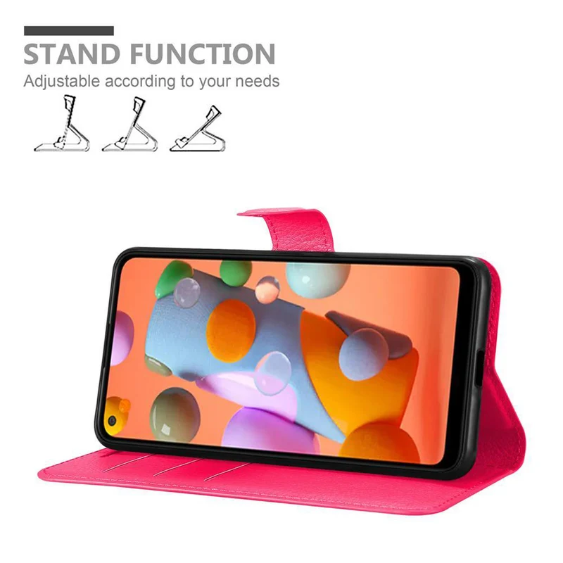 Cadorabo Hülle kompatibel mit Samsung Galaxy A11 / M11 Schutzhülle mit Magnetverschluss, Standfunktion und Kartenfach
