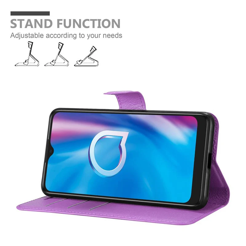 Cadorabo Hülle kompatibel mit Alcatel 1S 2020 Schutzhülle mit Magnetverschluss, Standfunktion und Kartenfach