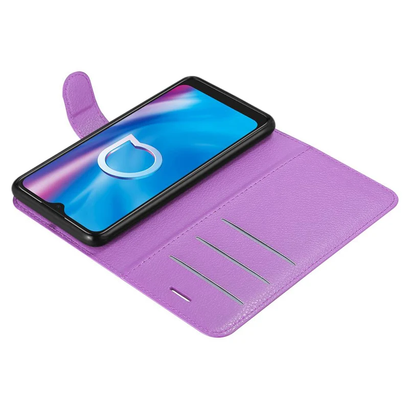 Cadorabo Hülle kompatibel mit Alcatel 1S 2020 Schutzhülle mit Magnetverschluss, Standfunktion und Kartenfach