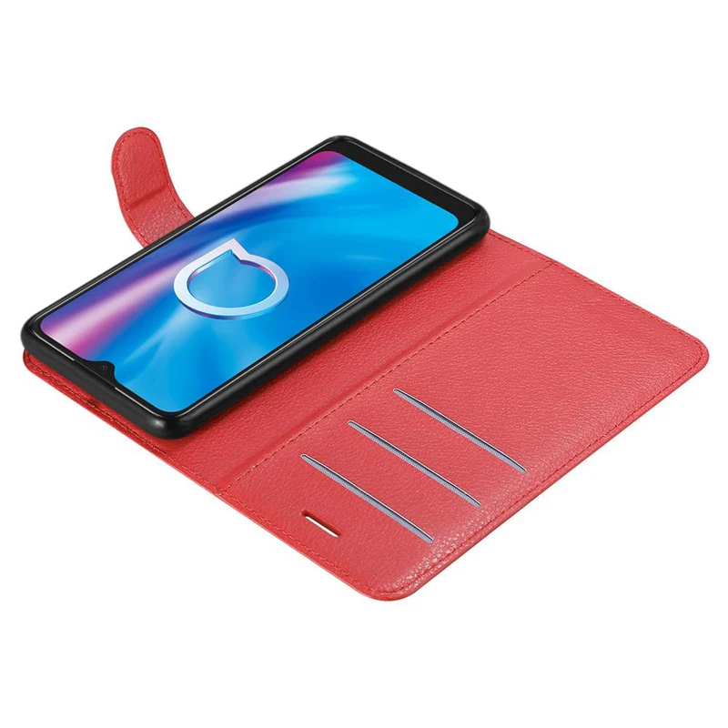 Cadorabo Hülle kompatibel mit Alcatel 1S 2020 Schutzhülle mit Magnetverschluss, Standfunktion und Kartenfach