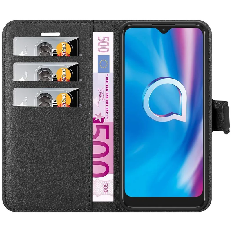 Cadorabo Hülle kompatibel mit Alcatel 1S 2020 Schutzhülle mit Magnetverschluss, Standfunktion und Kartenfach