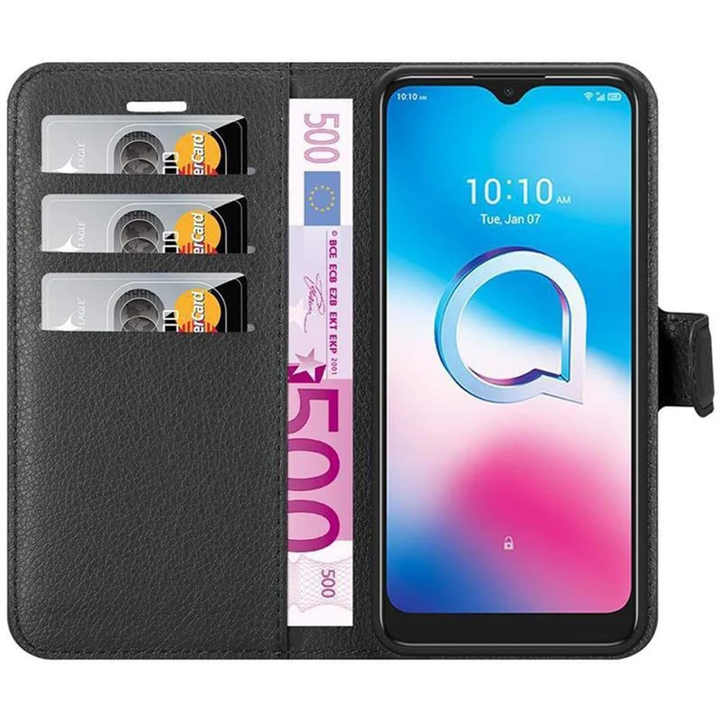 Cadorabo Hülle kompatibel mit Alcatel 1S 2020 Schutzhülle mit Magnetverschluss, Standfunktion und Kartenfach