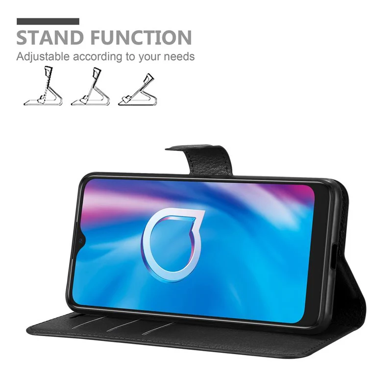 Cadorabo Hülle kompatibel mit Alcatel 1S 2020 Schutzhülle mit Magnetverschluss, Standfunktion und Kartenfach