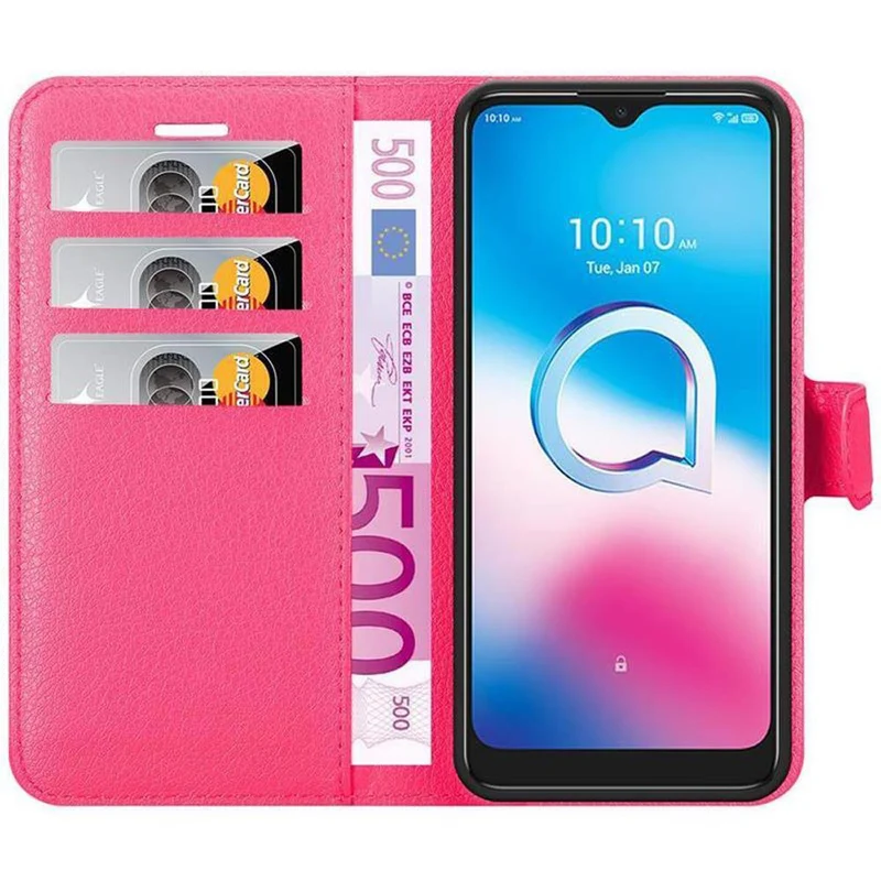 Cadorabo Hülle kompatibel mit Alcatel 1S 2020 Schutzhülle mit Magnetverschluss, Standfunktion und Kartenfach