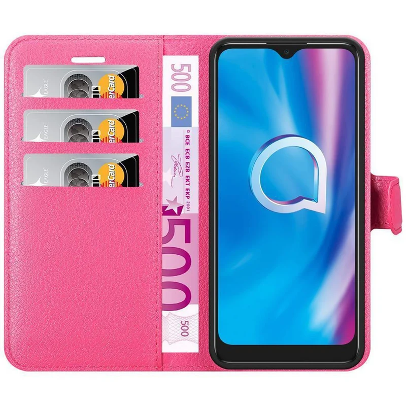Cadorabo Hülle kompatibel mit Alcatel 1S 2020 Schutzhülle mit Magnetverschluss, Standfunktion und Kartenfach