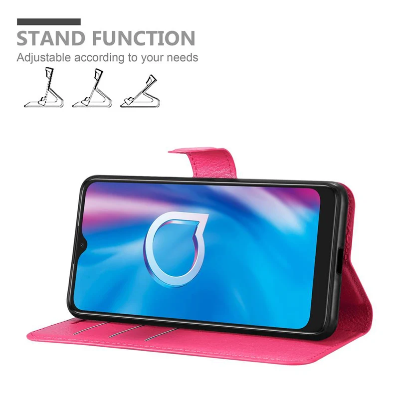 Cadorabo Hülle kompatibel mit Alcatel 1S 2020 Schutzhülle mit Magnetverschluss, Standfunktion und Kartenfach