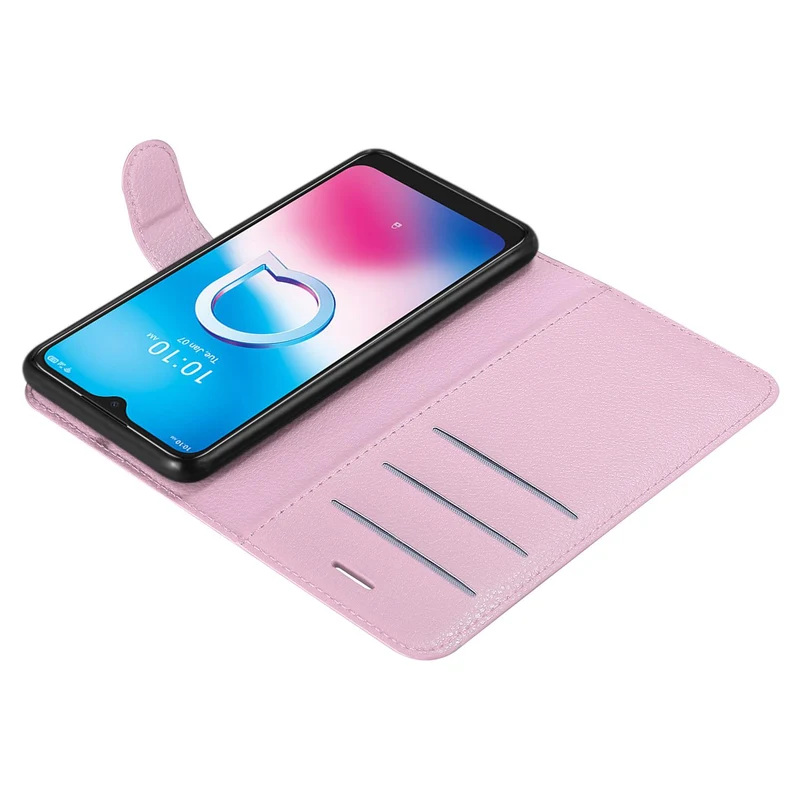 Cadorabo Hülle kompatibel mit Alcatel 1S 2020 Schutzhülle mit Magnetverschluss, Standfunktion und Kartenfach