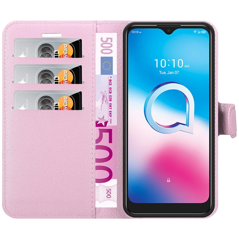 Cadorabo Hülle kompatibel mit Alcatel 1S 2020 Schutzhülle mit Magnetverschluss, Standfunktion und Kartenfach