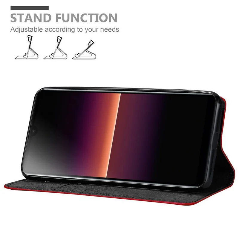Cadorabo Hülle kompatibel mit Sony Xperia L4 Schutzhülle mit Magnetverschluss, Standfunktion und Kartenfach