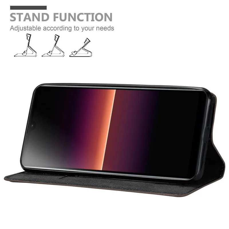 Cadorabo Hülle kompatibel mit Sony Xperia L4 Schutzhülle mit Magnetverschluss, Standfunktion und Kartenfach