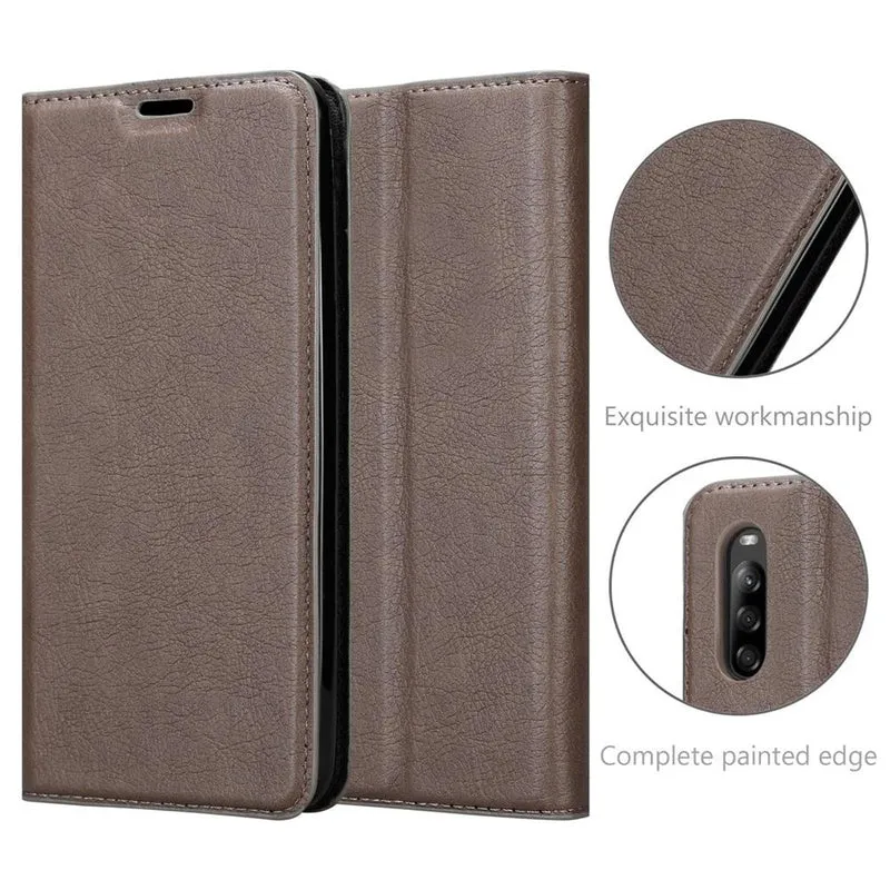 Cadorabo Hülle kompatibel mit Sony Xperia L4 Schutzhülle mit Magnetverschluss, Standfunktion und Kartenfach