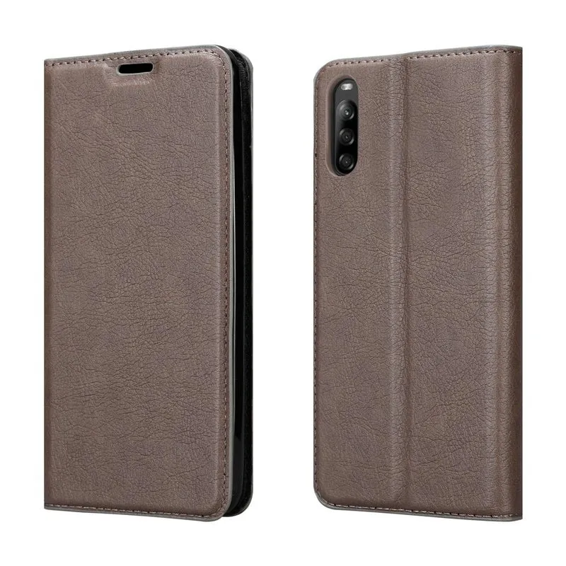 Cadorabo Hülle kompatibel mit Sony Xperia L4 Schutzhülle mit Magnetverschluss, Standfunktion und Kartenfach
