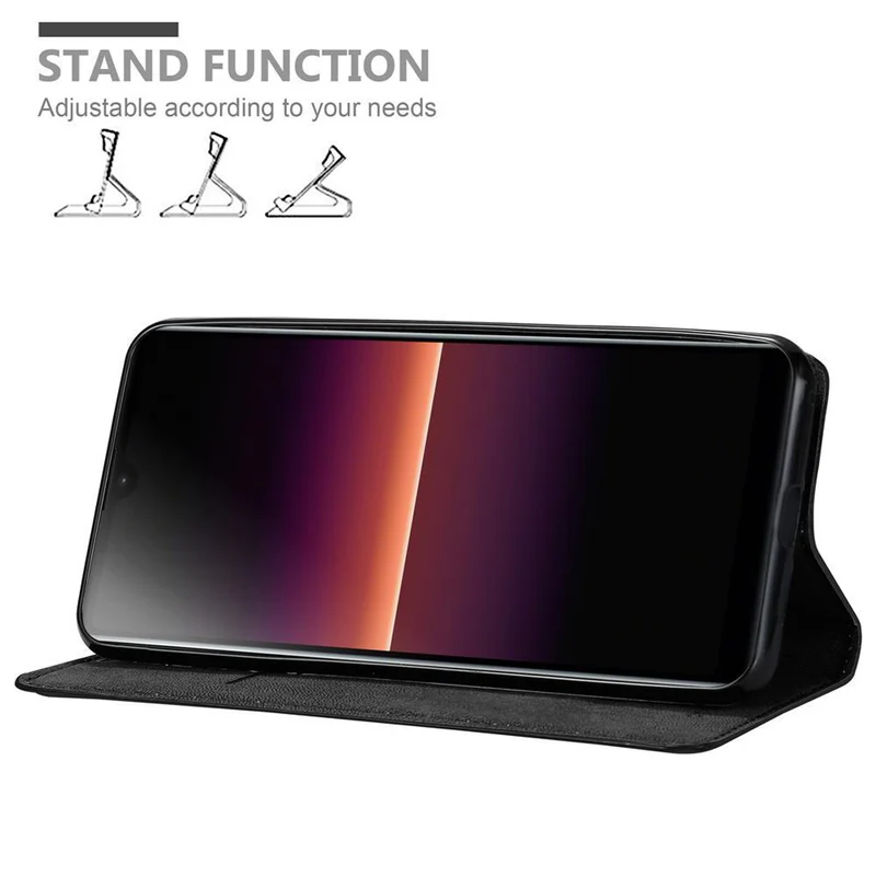 Cadorabo Hülle kompatibel mit Sony Xperia L4 Schutzhülle mit Magnetverschluss, Standfunktion und Kartenfach