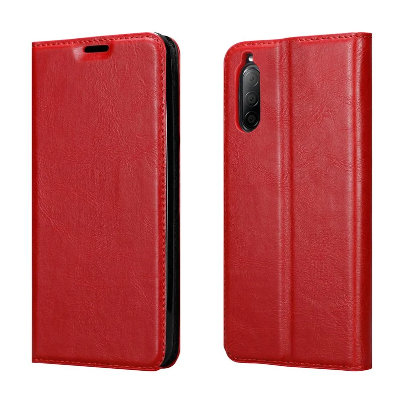 Cadorabo Hülle kompatibel mit Sony Xperia 10 II Schutzhülle mit Magnetverschluss, Standfunktion und Kartenfach