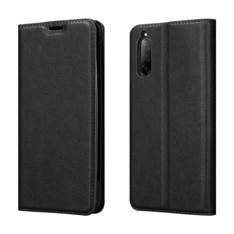 Cadorabo Hülle kompatibel mit Sony Xperia 10 II Schutzhülle mit Magnetverschluss, Standfunktion und Kartenfach