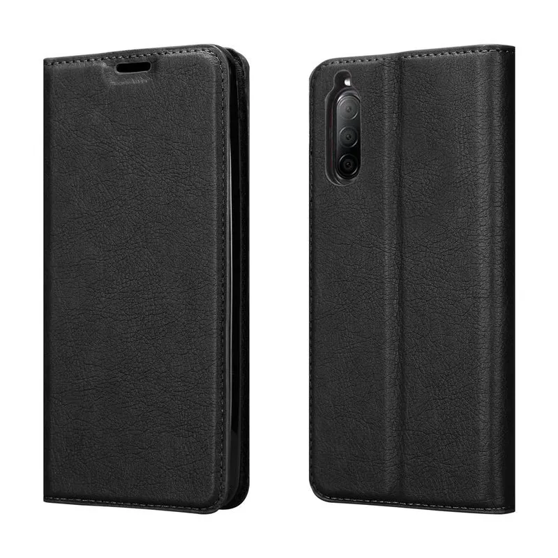 Cadorabo Hülle kompatibel mit Sony Xperia 10 II Schutzhülle mit Magnetverschluss, Standfunktion und Kartenfach