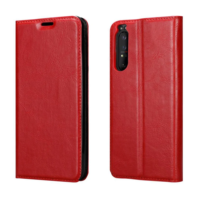 Cadorabo Hülle kompatibel mit Sony Xperia 1 II Schutzhülle mit Magnetverschluss, Standfunktion und Kartenfach