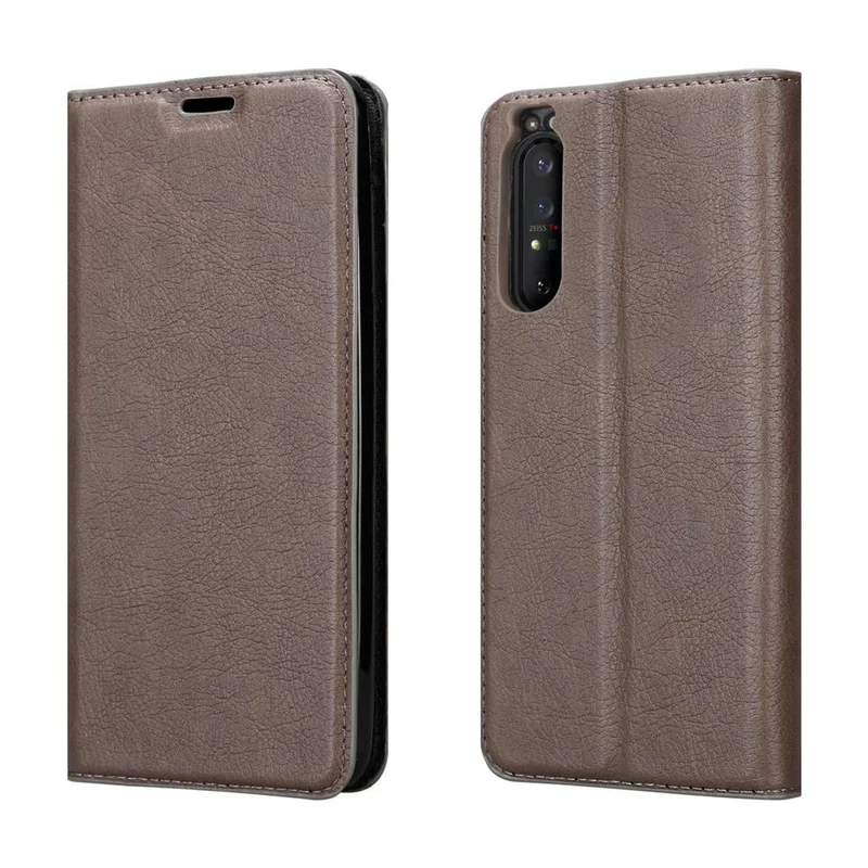 Cadorabo Hülle kompatibel mit Sony Xperia 1 II Schutzhülle mit Magnetverschluss, Standfunktion und Kartenfach