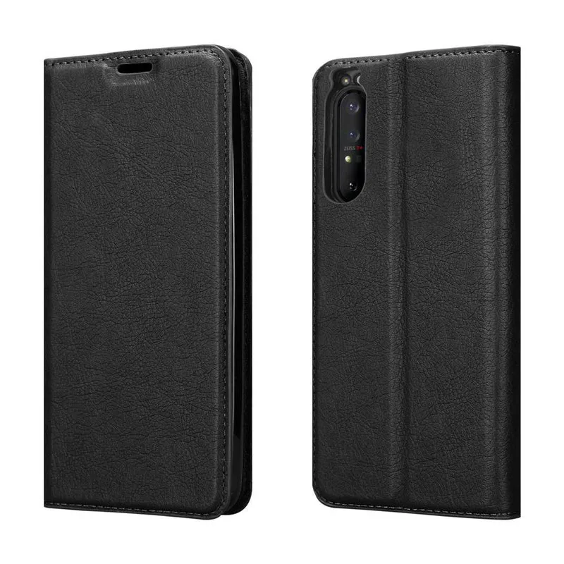 Cadorabo Hülle kompatibel mit Sony Xperia 1 II Schutzhülle mit Magnetverschluss, Standfunktion und Kartenfach
