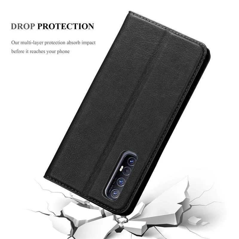 Cadorabo Hülle kompatibel mit Oppo FIND X2 PRO Schutzhülle mit Magnetverschluss, Standfunktion und Kartenfach