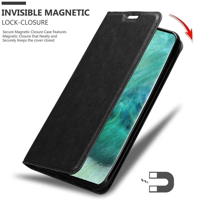 Cadorabo Hülle kompatibel mit Oppo FIND X2 Schutzhülle mit Magnetverschluss, Standfunktion und Kartenfach
