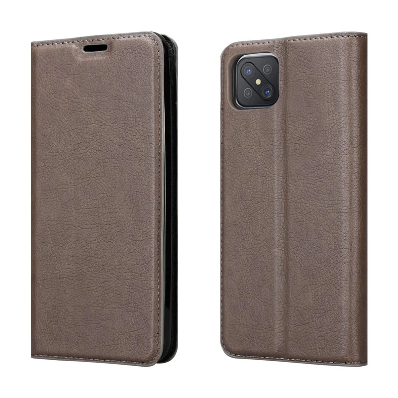 Cadorabo Hülle kompatibel mit Oppo A92s Schutzhülle mit Magnetverschluss, Standfunktion und Kartenfach