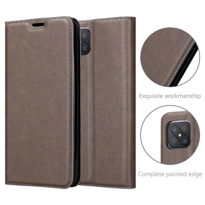 Cadorabo Hülle kompatibel mit Oppo A92s Schutzhülle mit Magnetverschluss, Standfunktion und Kartenfach