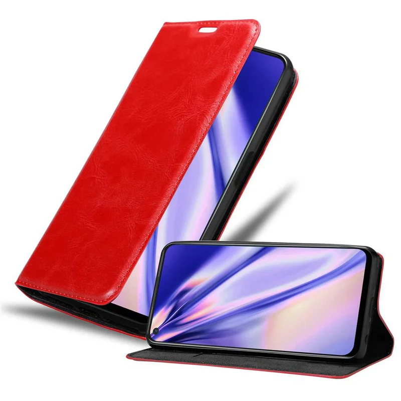 Cadorabo Hülle kompatibel mit Oppo A92 Schutzhülle mit Magnetverschluss, Standfunktion und Kartenfach